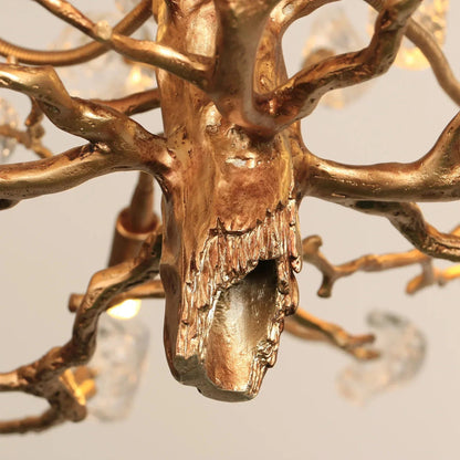 Gemstone Branch Chandelier with Artistic Design for Bedroom or Living Room - Zelno Lighting