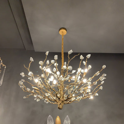 Gemstone Branch Chandelier with Artistic Design for Bedroom or Living Room - Zelno Lighting