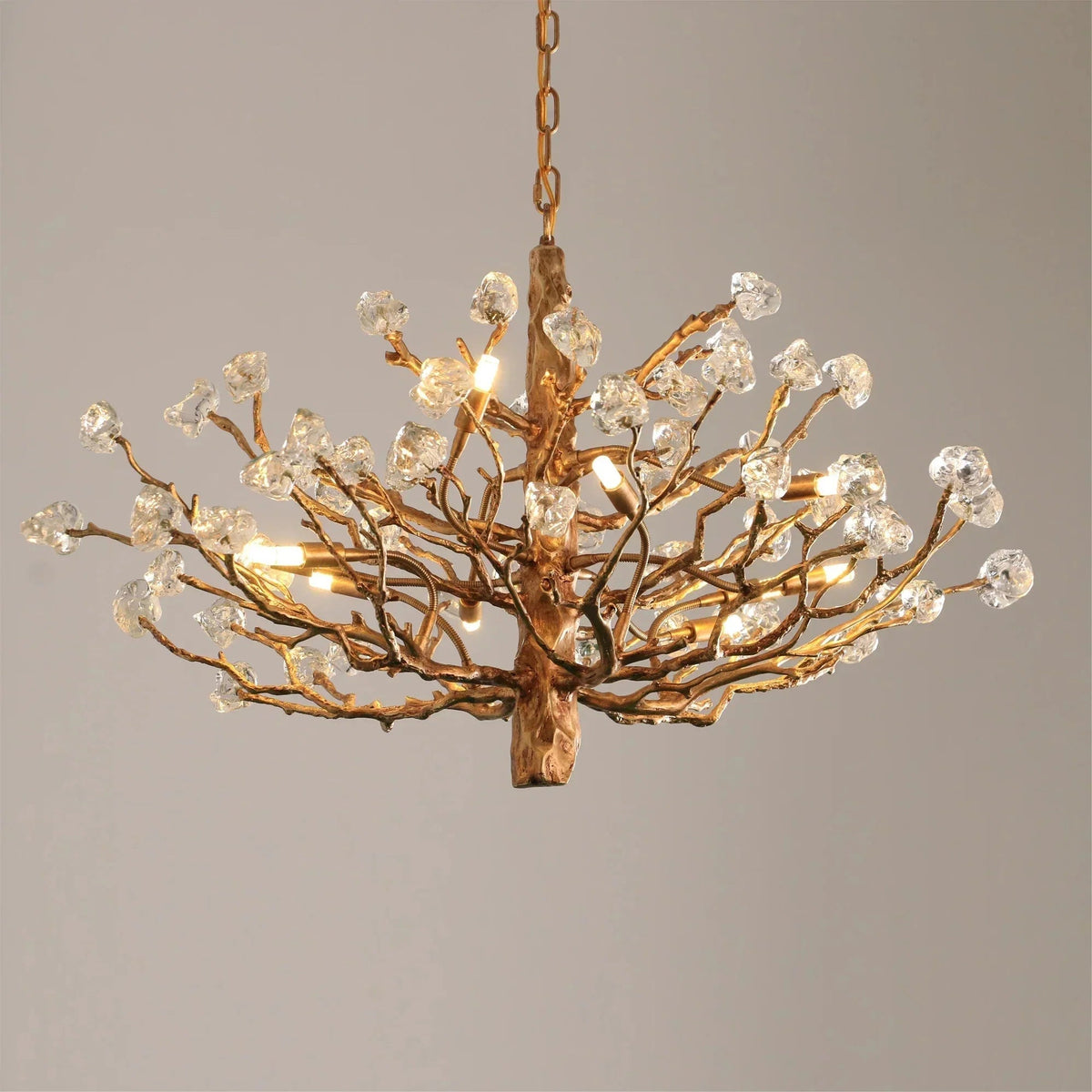 Gemstone Branch Chandelier with Artistic Design for Bedroom or Living Room - Zelno Lighting