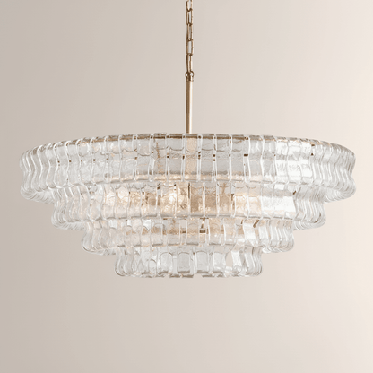 Ghiaccia Glass Round Chandelier - Zelno Lighting