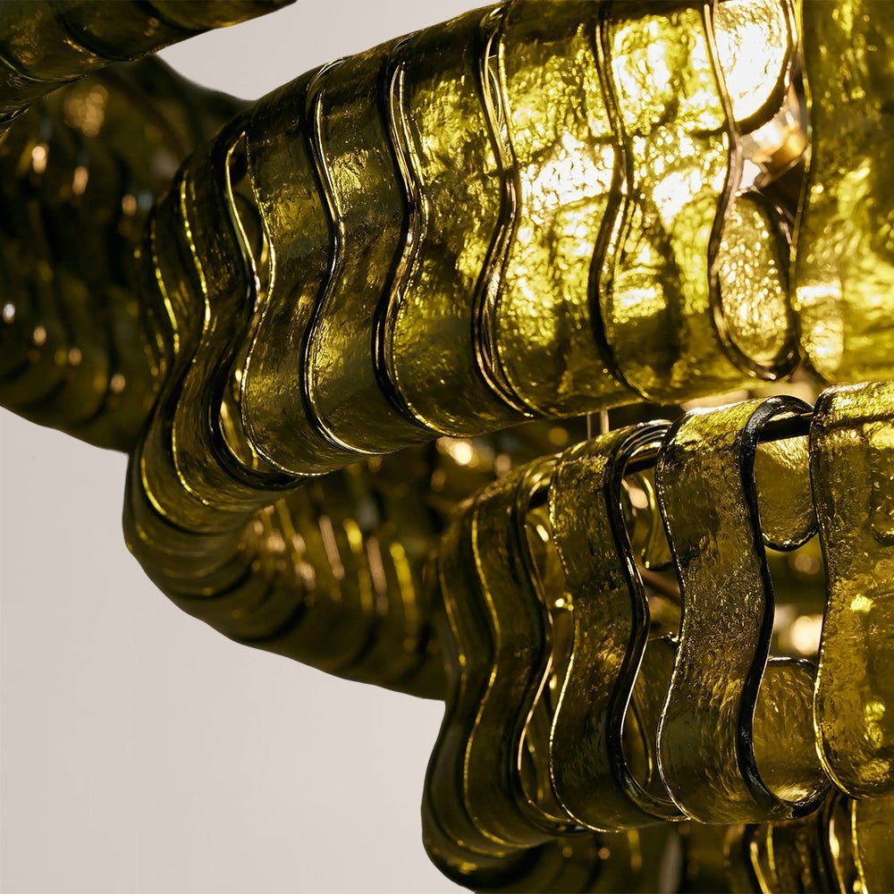 Ghiaccia Glass Round Chandelier - Zelno Lighting