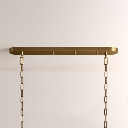 Ghiaccia Textured Glass Linear Chandelier - Zelno Lighting