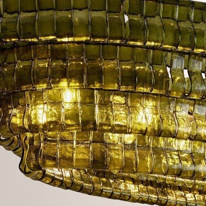 Ghiaccia Textured Glass Linear Chandelier - Zelno Lighting
