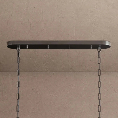 Ghiaccio Glass Oval Chandelier 54''65'' - Zelno Lighting