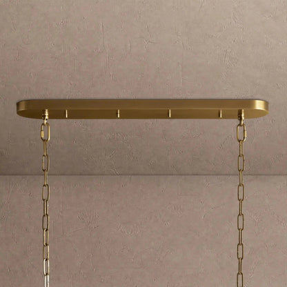 Ghiaccio Glass Oval Chandelier 54''65'' - Zelno Lighting