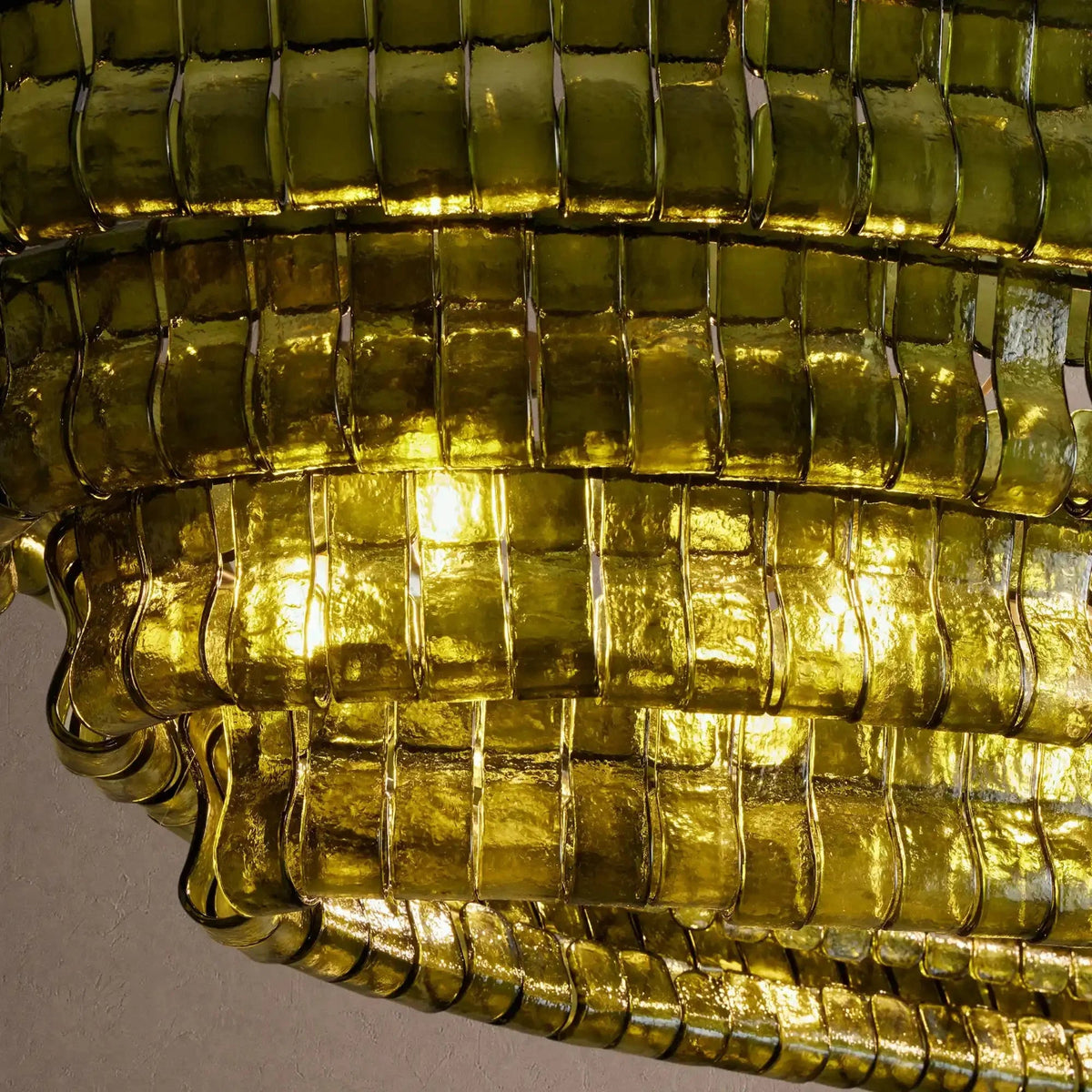 Ghiaccio Glass Oval Chandelier 54''65'' - Zelno Lighting