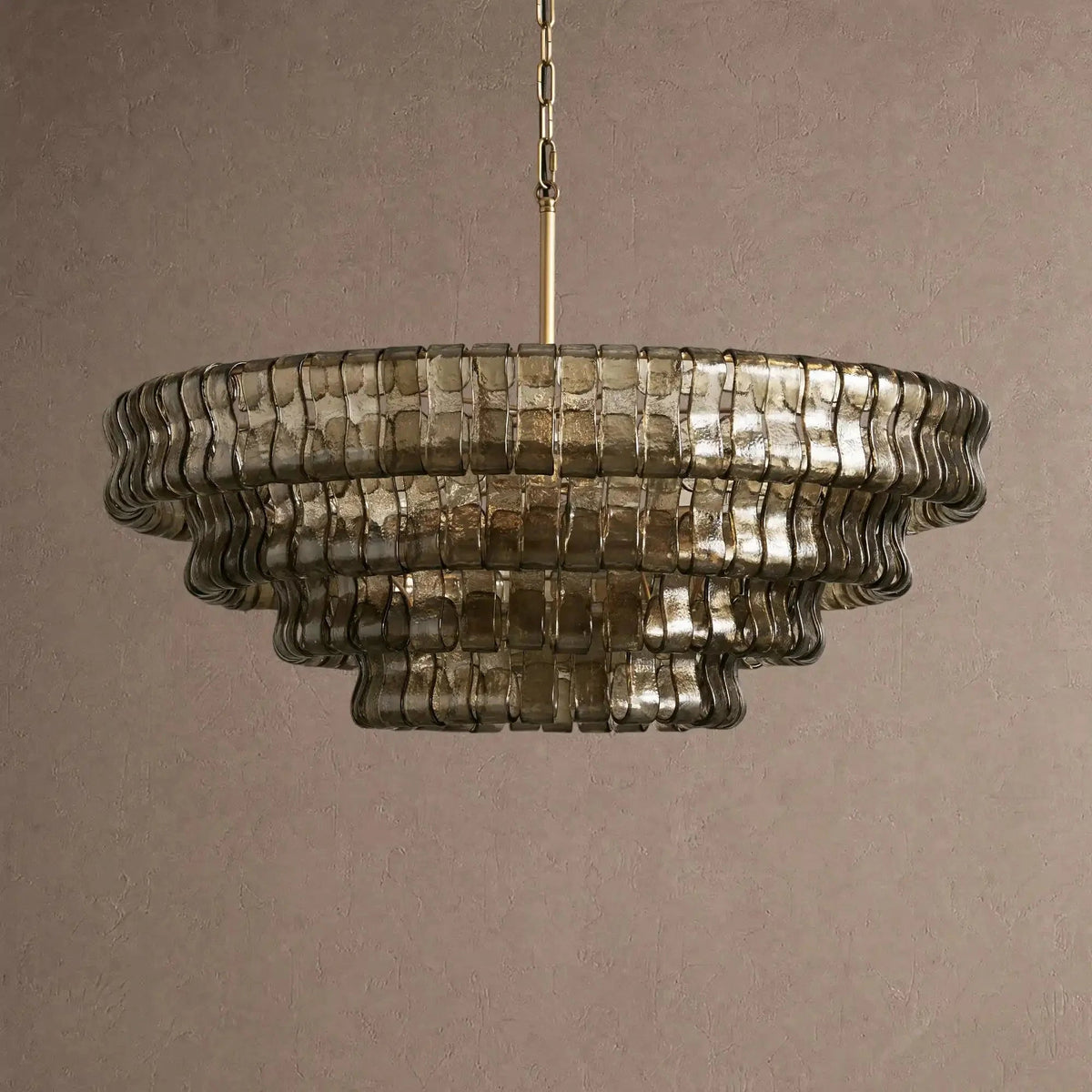 Ghiaccio Glass Round Chandelier 24" 36" 48" 60" - Zelno Lighting