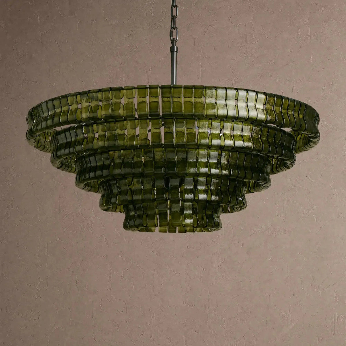 Ghiaccio Glass Round Chandelier 24" 36" 48" 60" - Zelno Lighting