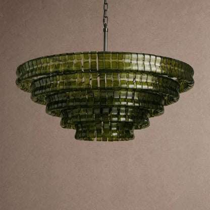 Ghiaccio Glass Round Chandelier 24" 36" 48" 60" - Zelno Lighting