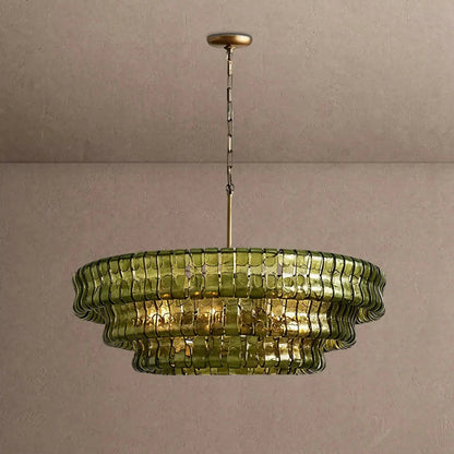 Ghiaccio Glass Round Chandelier 24" 36" 48" 60" - Zelno Lighting