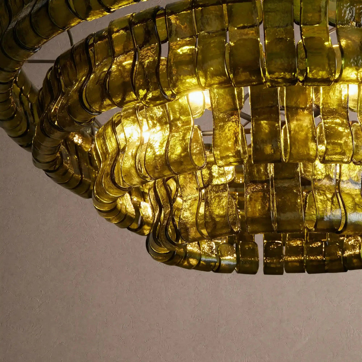 Ghiaccio Glass Round Chandelier 24" 36" 48" 60" - Zelno Lighting