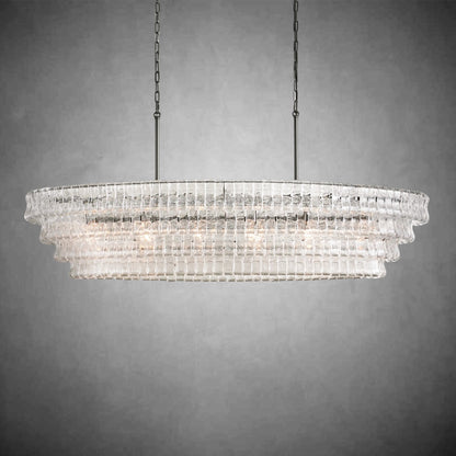 Ghiaccio Oval Chandelier 54"W/65"W - Merlinlamps