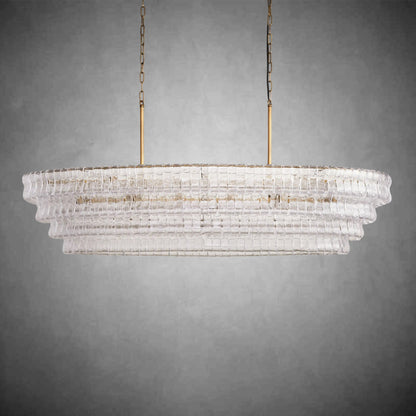 Ghiaccio Oval Chandelier 54"W/65"W - Merlinlamps