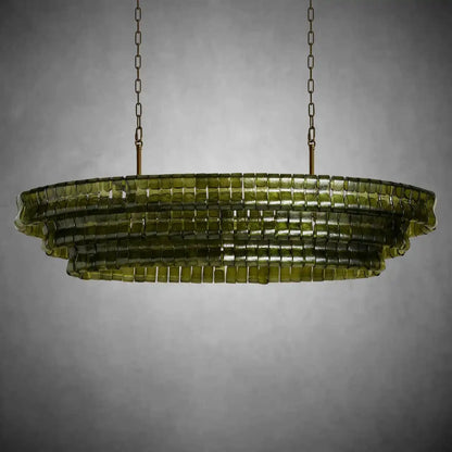 Ghiaccio Oval Chandelier 54"W/65"W - Merlinlamps