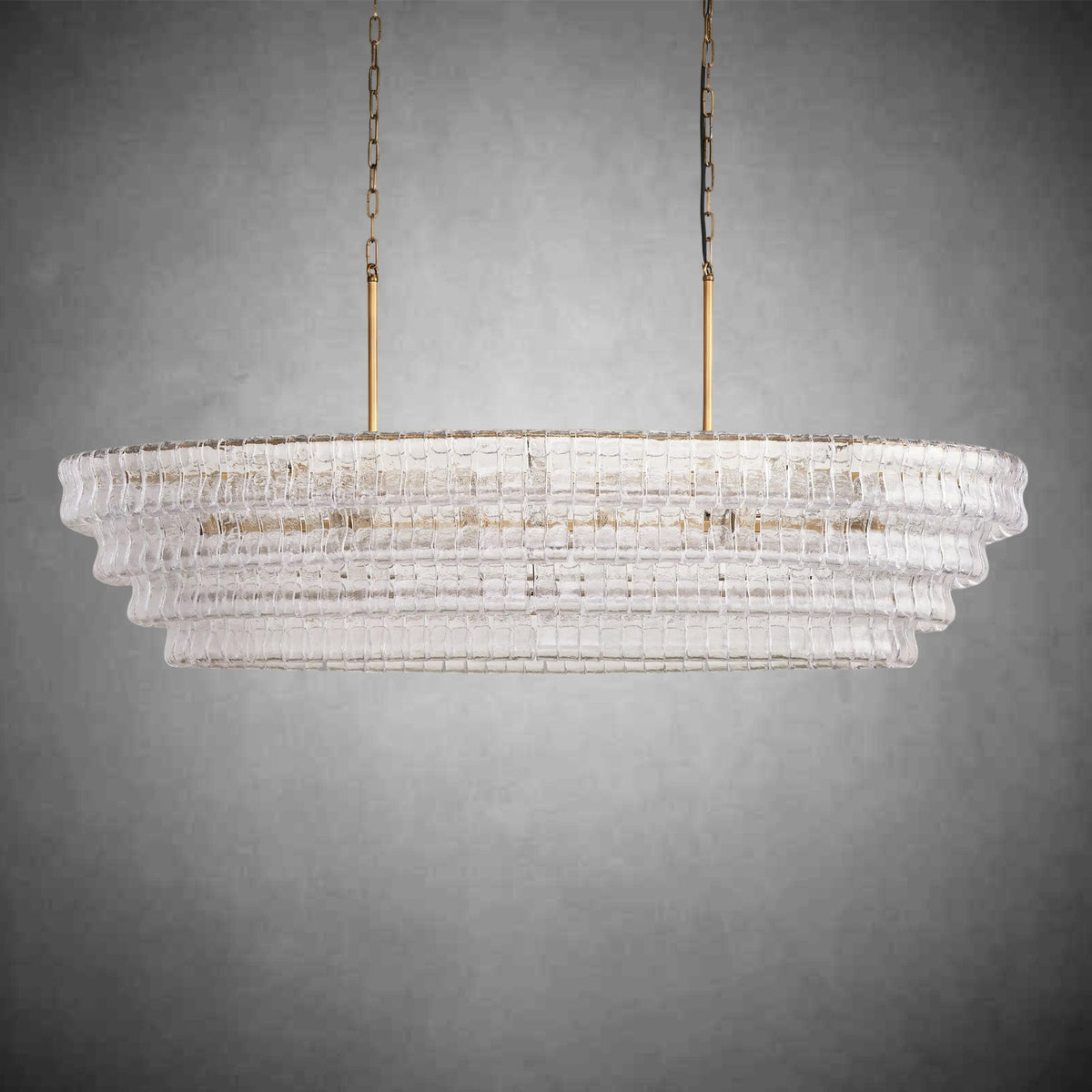 Ghiaccio Oval Chandelier 54"W/65"W - Merlinlamps