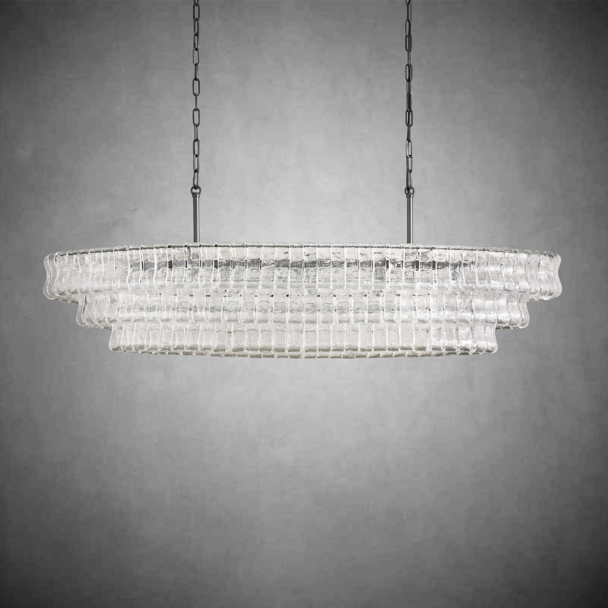 Ghiaccio Oval Chandelier 54"W/65"W - Merlinlamps