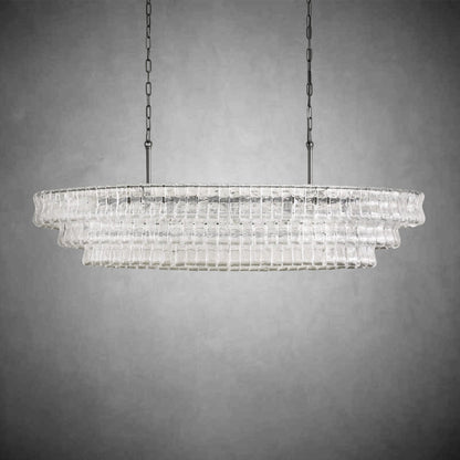 Ghiaccio Oval Chandelier 54"W/65"W - Merlinlamps
