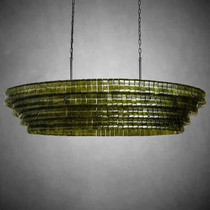 Ghiaccio Oval Chandelier 54"W/65"W - Merlinlamps