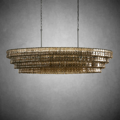 Ghiaccio Oval Chandelier 54"W/65"W - Merlinlamps