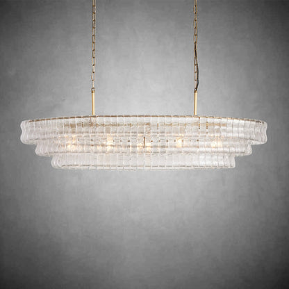 Ghiaccio Oval Chandelier 54"W/65"W - Merlinlamps