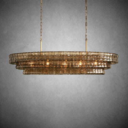 Ghiaccio Oval Chandelier 54"W/65"W - Merlinlamps