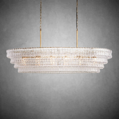 Ghiaccio Oval Chandelier 54"W/65"W - Merlinlamps