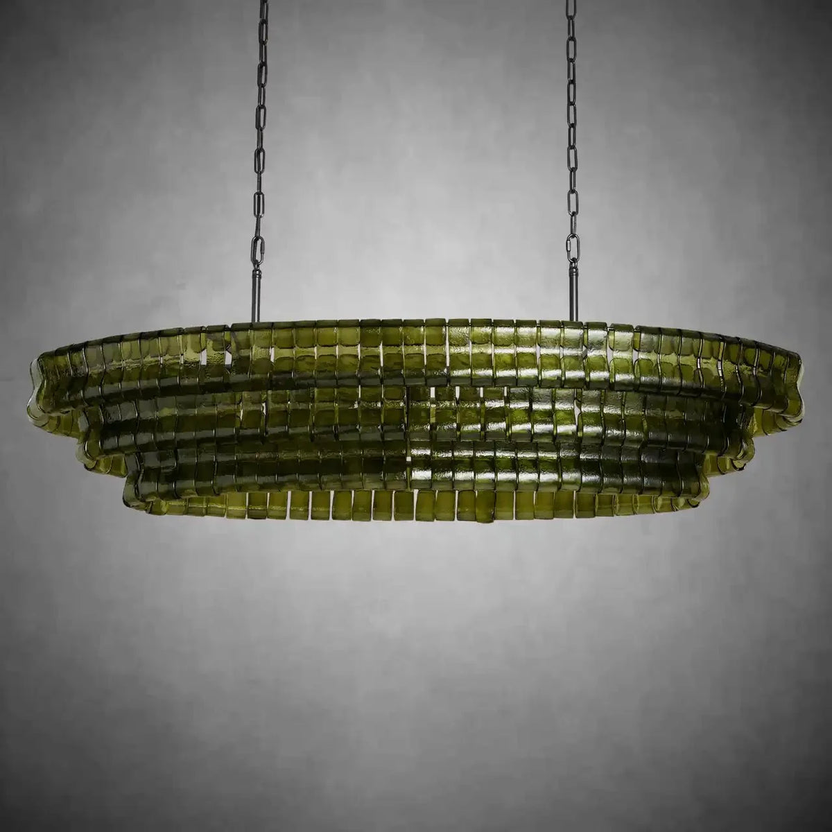 Ghiaccio Oval Chandelier 54"W/65"W - Merlinlamps