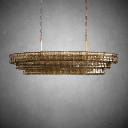 Ghiaccio Oval Chandelier 54"W/65"W - Merlinlamps