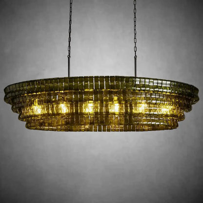 Ghiaccio Oval Chandelier 54"W/65"W - Merlinlamps