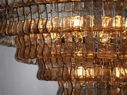 Ghiaccio Round Glass Chandelier - zelnolighting