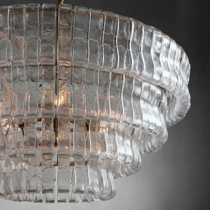 Ghiaccio Round Glass Chandelier - zelnolighting