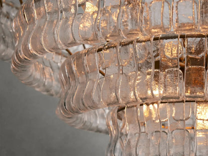 Ghiaccio Round Glass Chandelier - zelnolighting