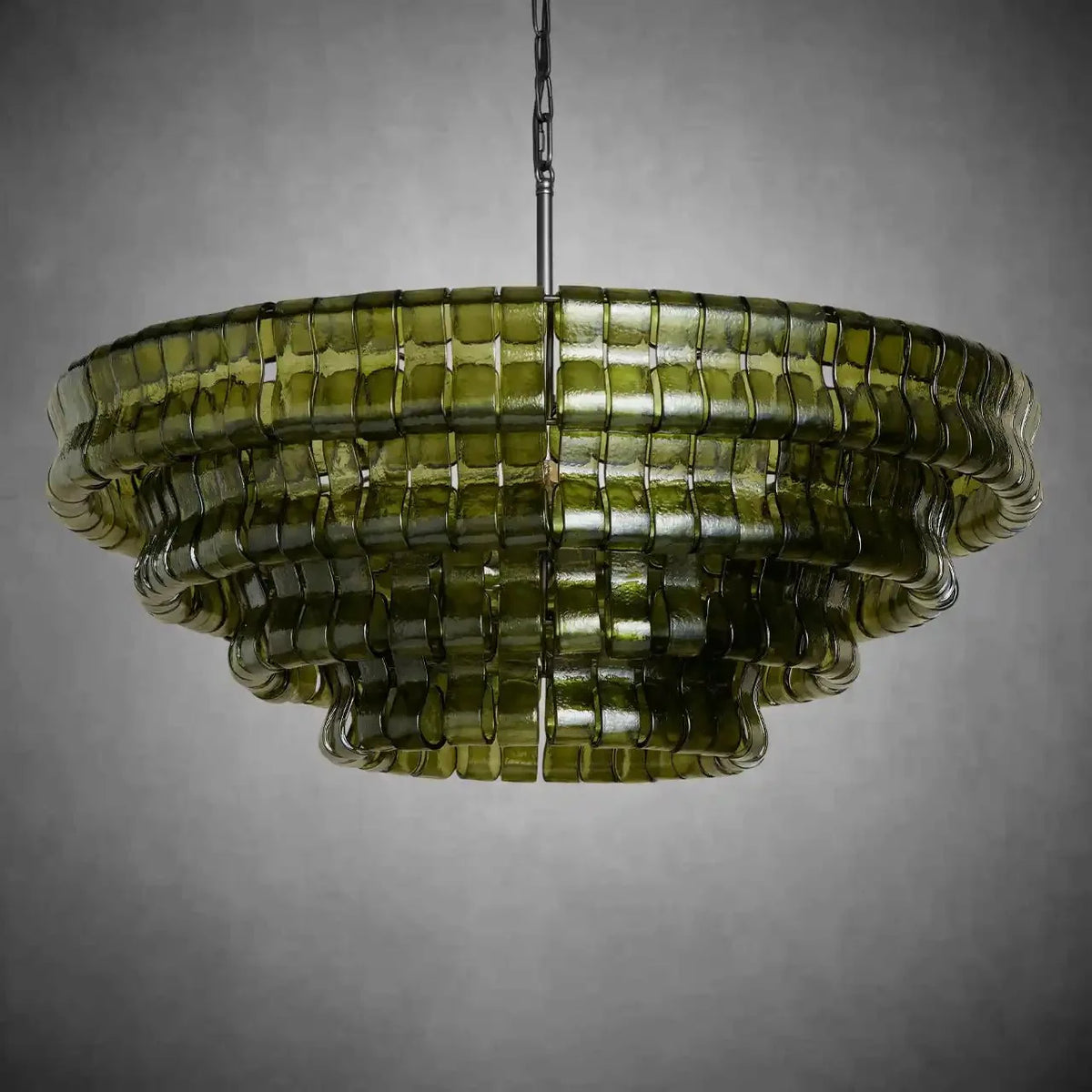 Ghiaccio Round Glass Chandelier - zelnolighting