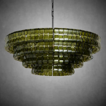 Ghiaccio Round Glass Chandelier - zelnolighting