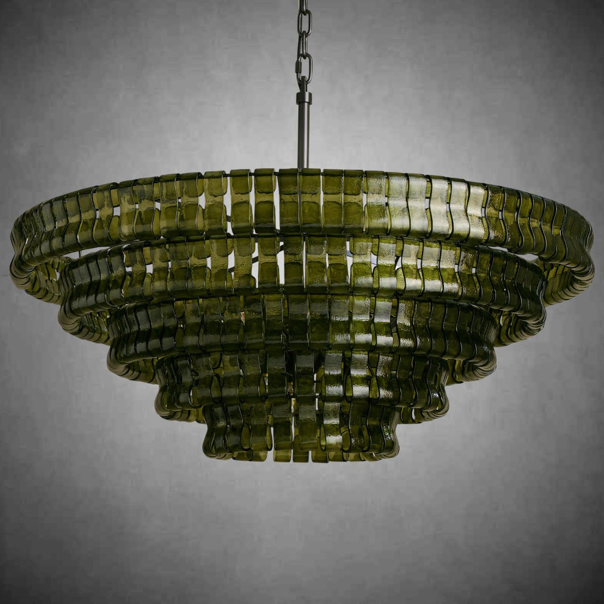Ghiaccio Round Glass Chandelier - zelnolighting