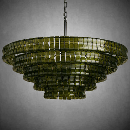 Ghiaccio Round Glass Chandelier - zelnolighting