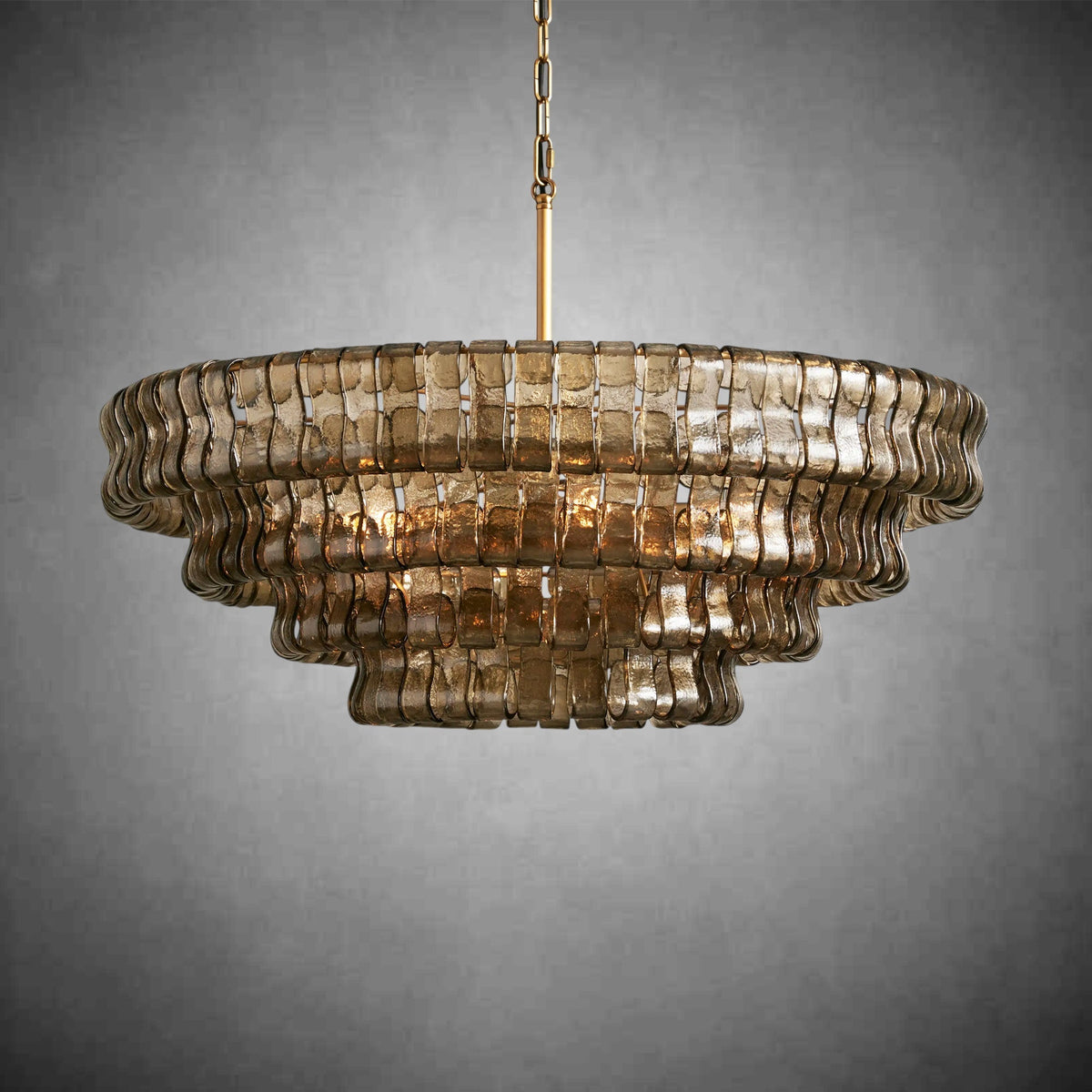 Ghiaccio Round Glass Chandelier - zelnolighting