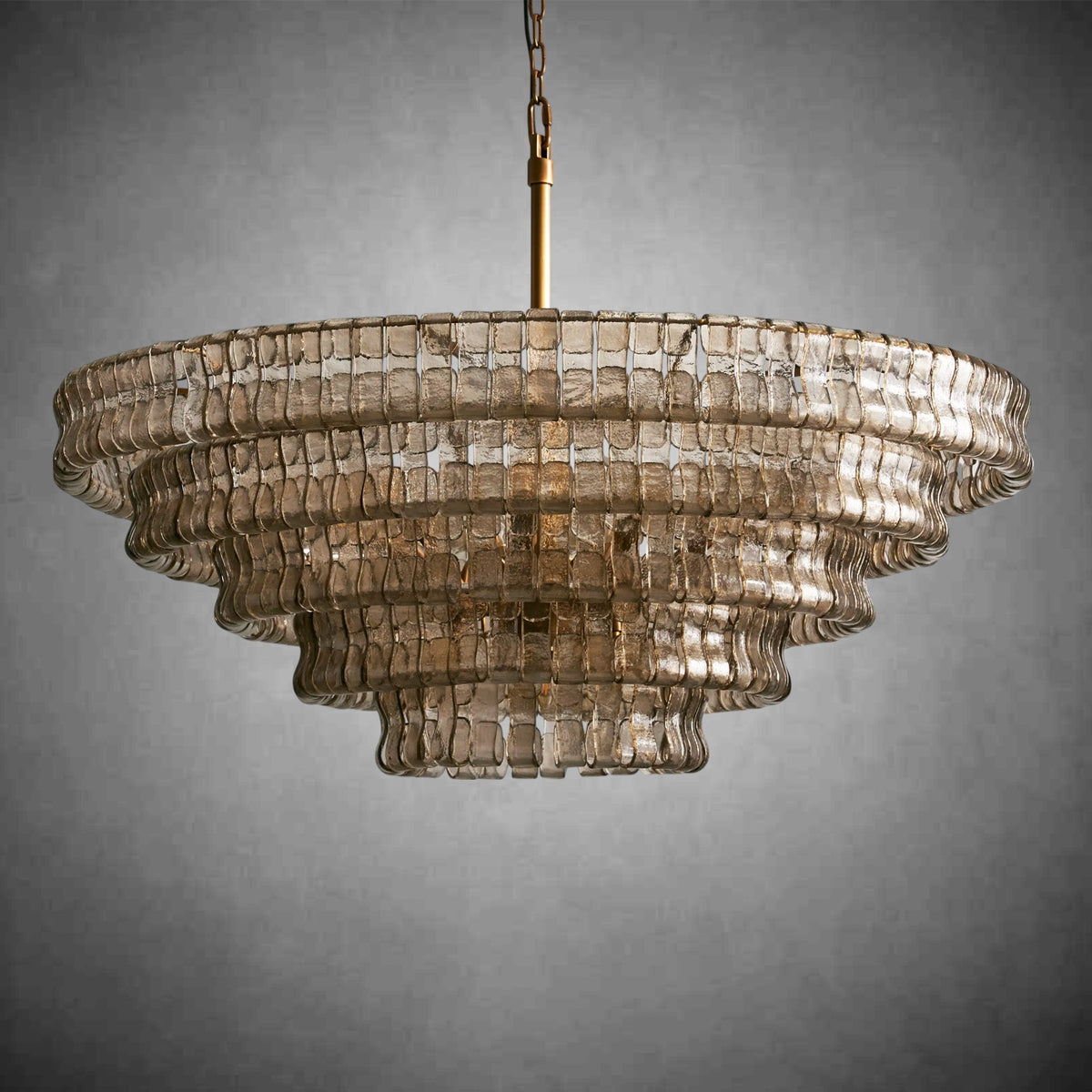 Ghiaccio Round Glass Chandelier - zelnolighting