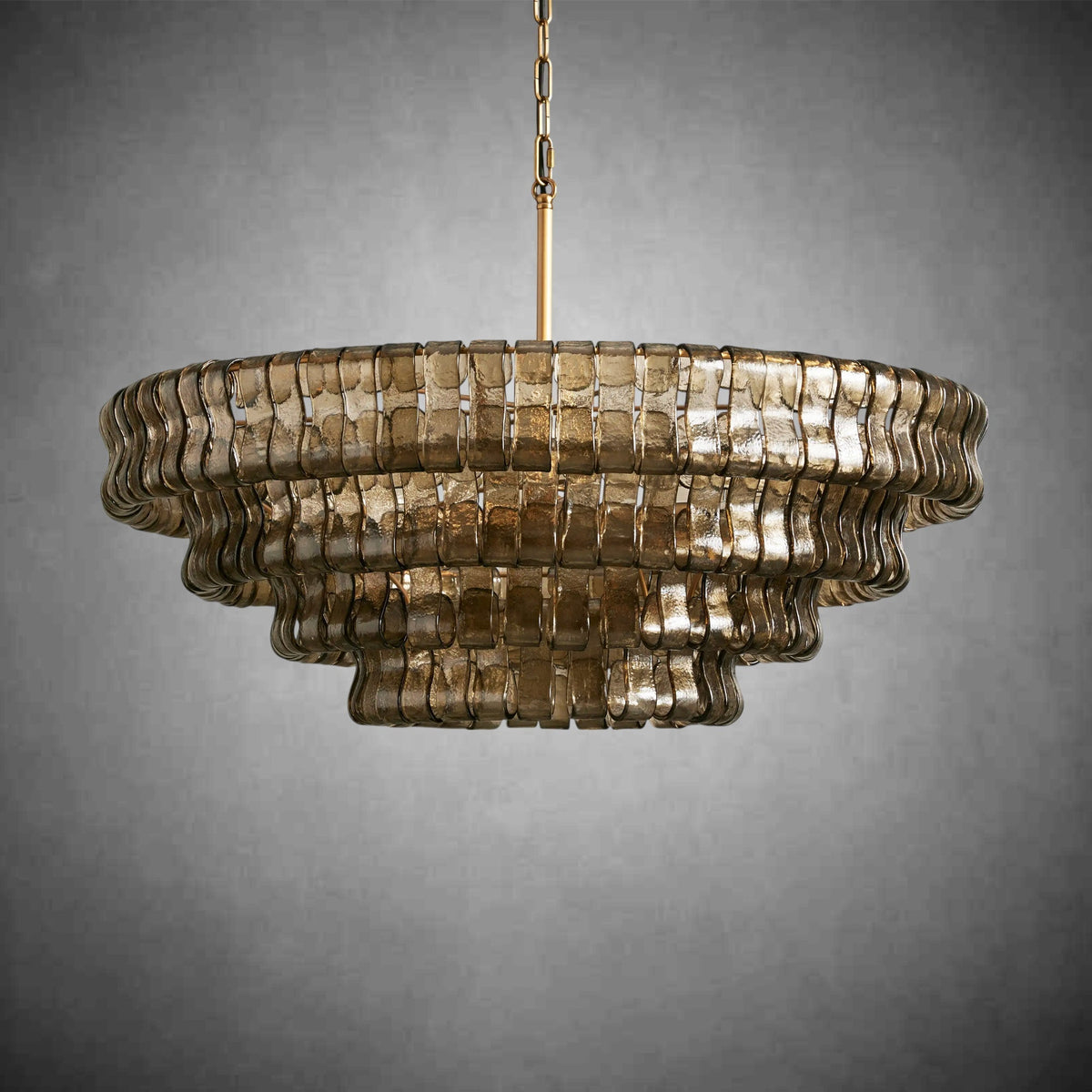 Ghiaccio Round Glass Chandelier - zelnolighting