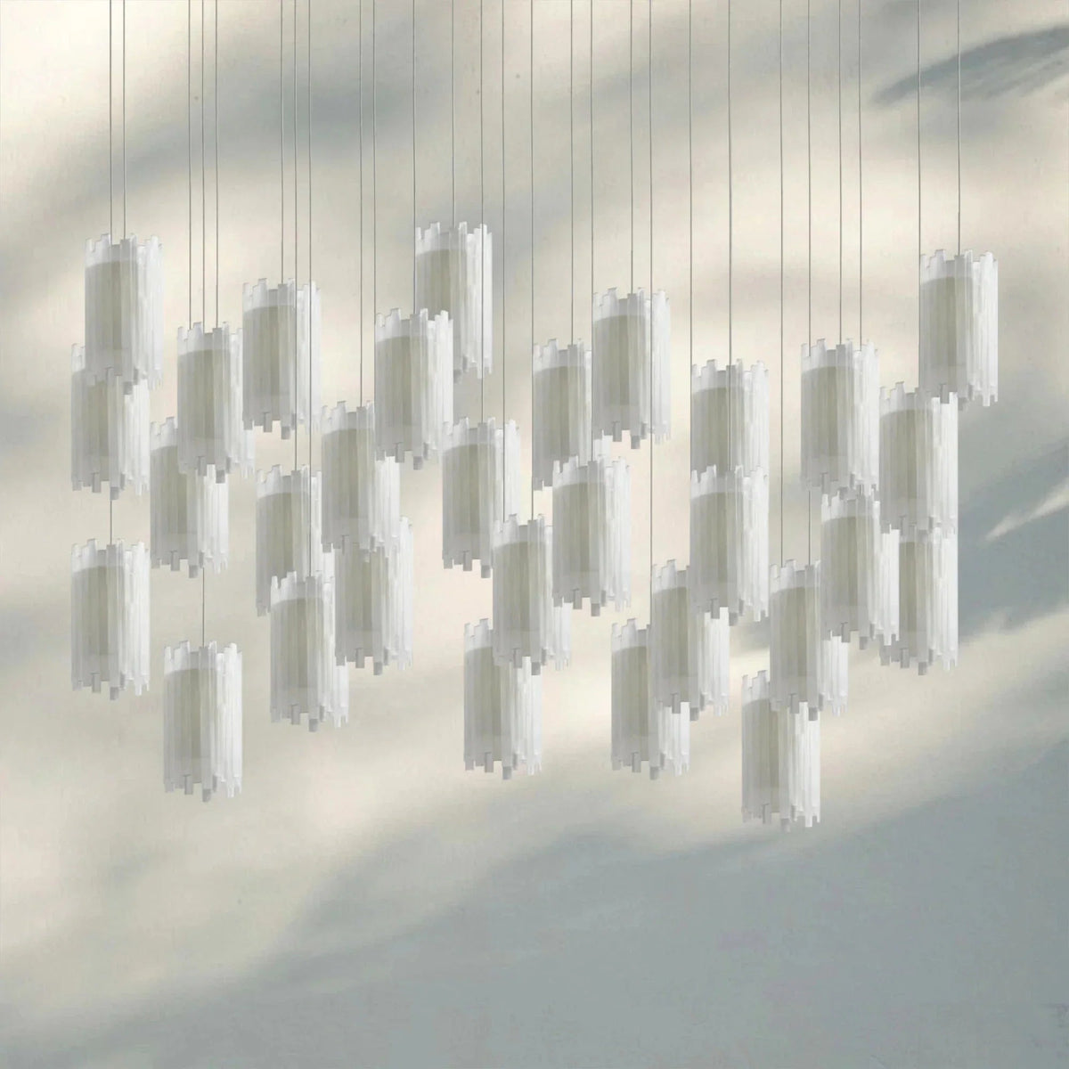 Giana Rectangular Chandelier 15/30-Light - Zelno Lighting