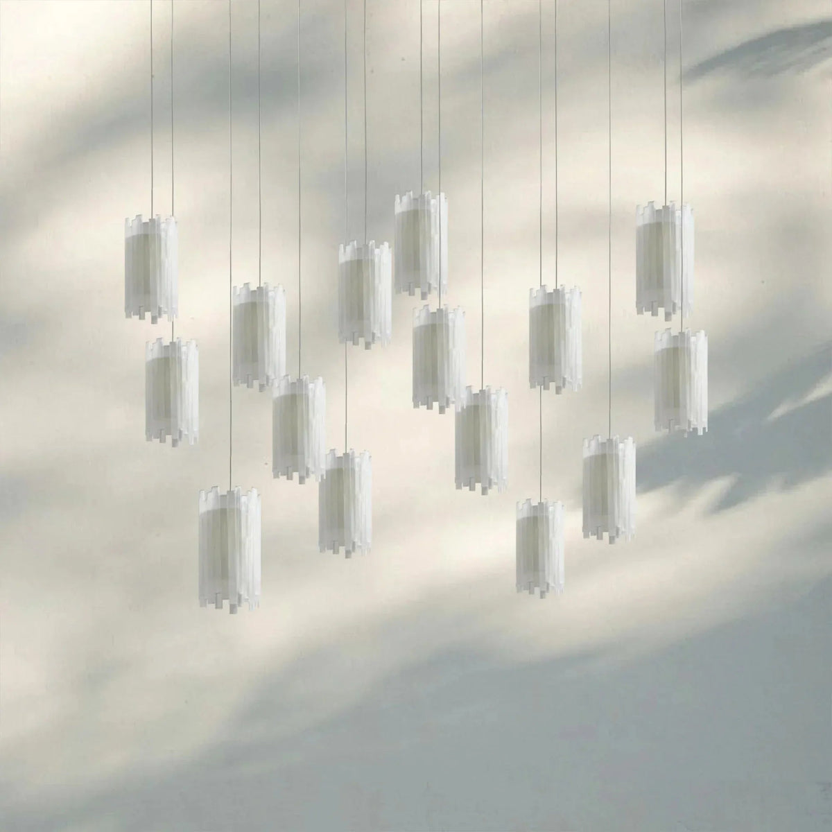 Giana Rectangular Chandelier 15/30-Light - Zelno Lighting