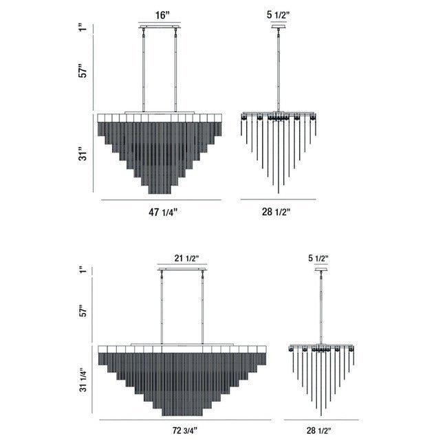 Gildora Linear Chandelier - Zelno Lighting