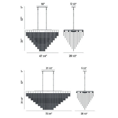 Gildora Linear Chandelier - Zelno Lighting