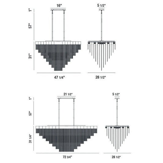 Gildora Linear Chandelier - Zelno Lighting