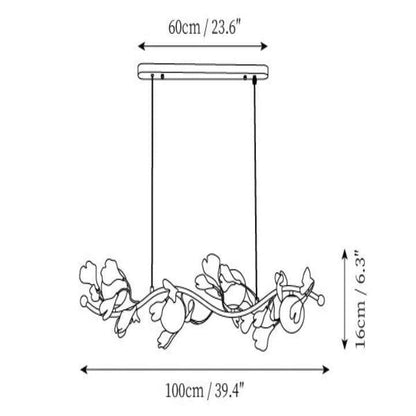 Ginkgo Glass Chandelier - Zelno Lighting