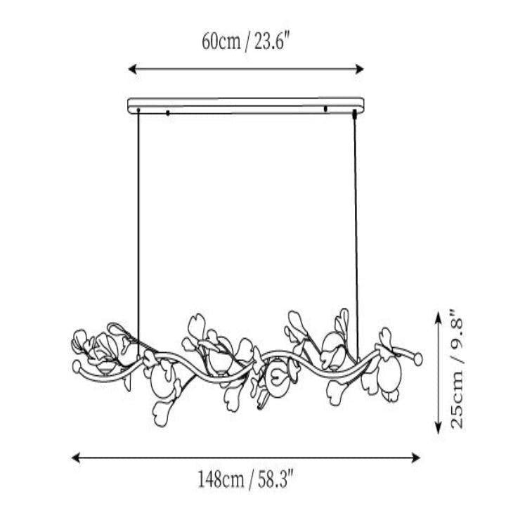 Ginkgo Glass Chandelier - Zelno Lighting