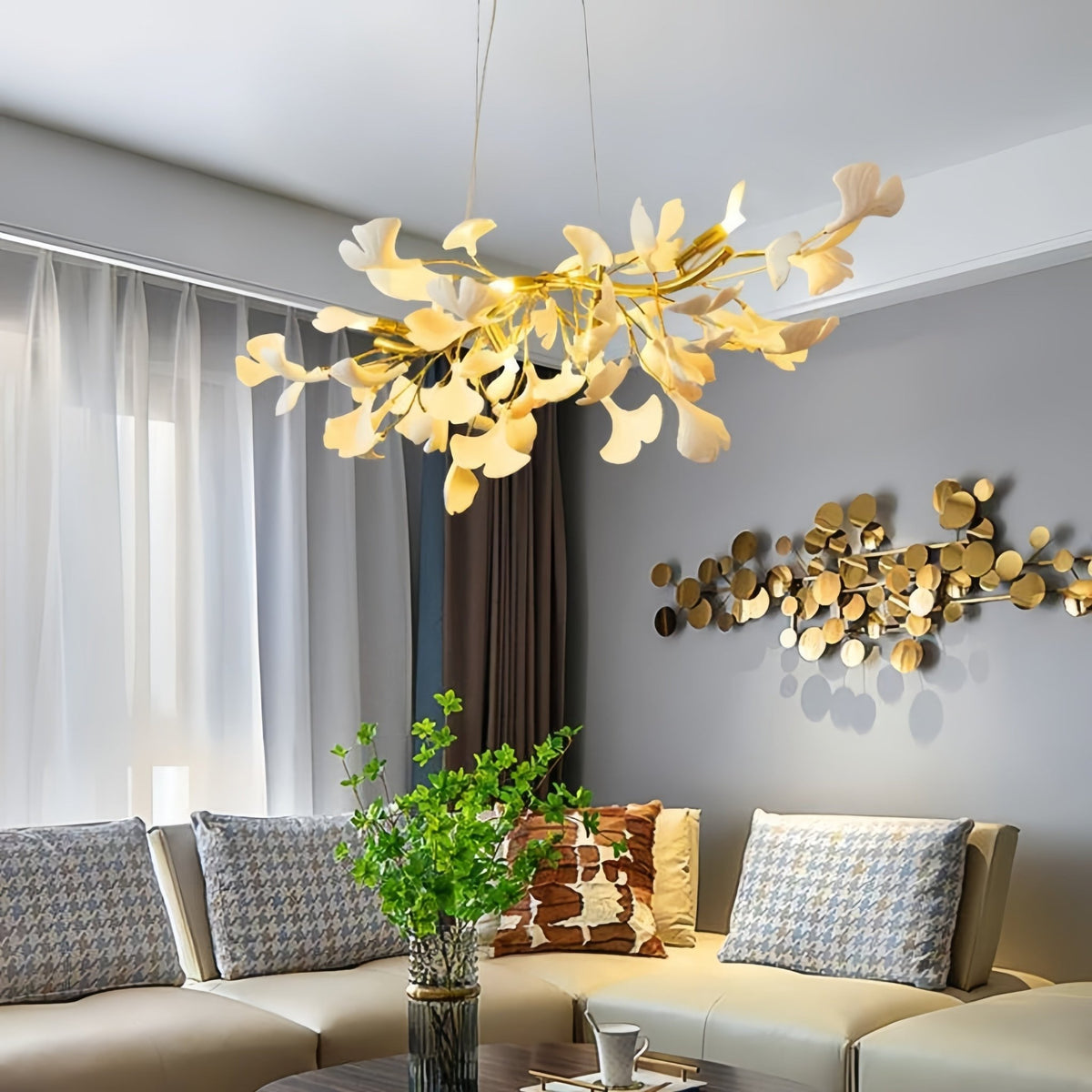 Ginkgo Luxury Linear Chandelier Style C - Zelno Lighting