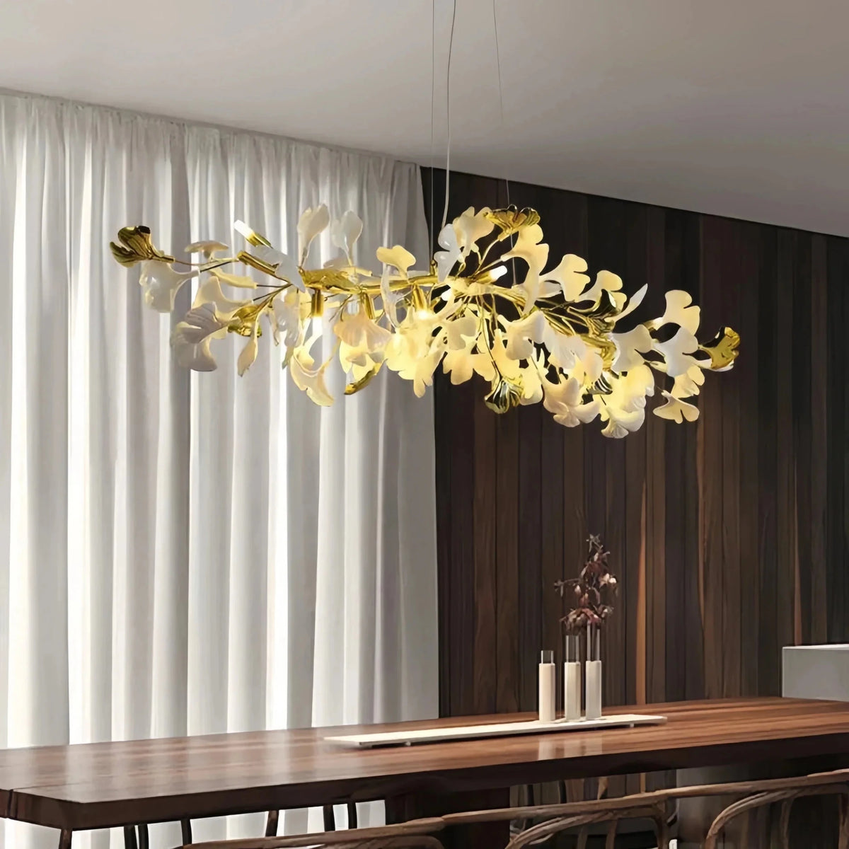 Ginkgo Luxury Linear Chandelier Style C - Zelno Lighting