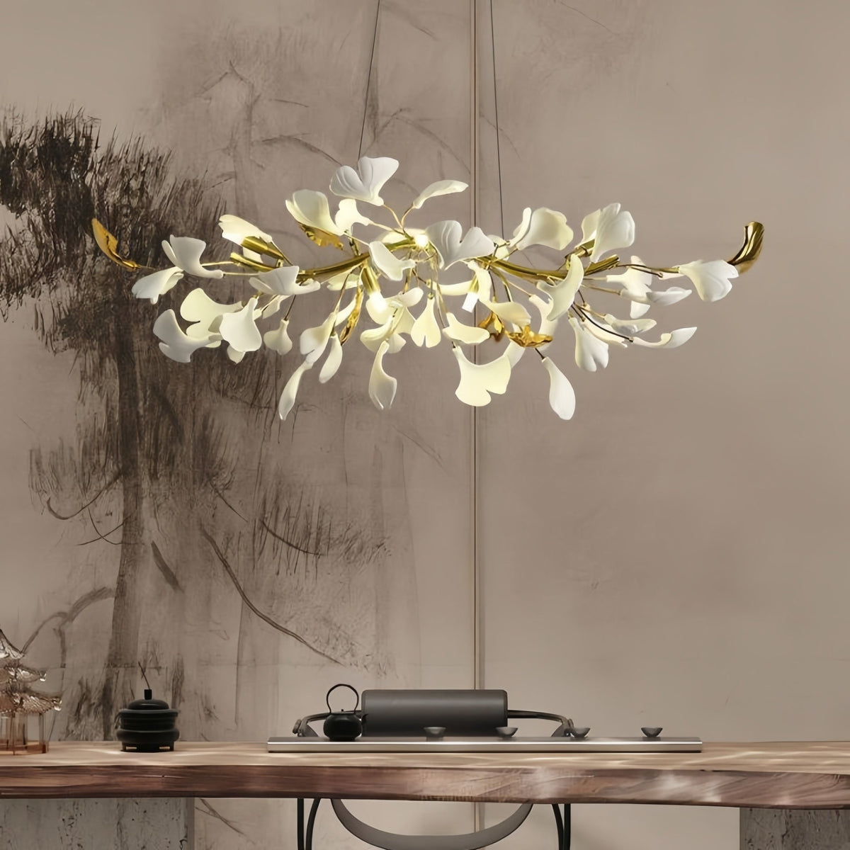 Ginkgo Luxury Linear Chandelier Style C - Zelno Lighting