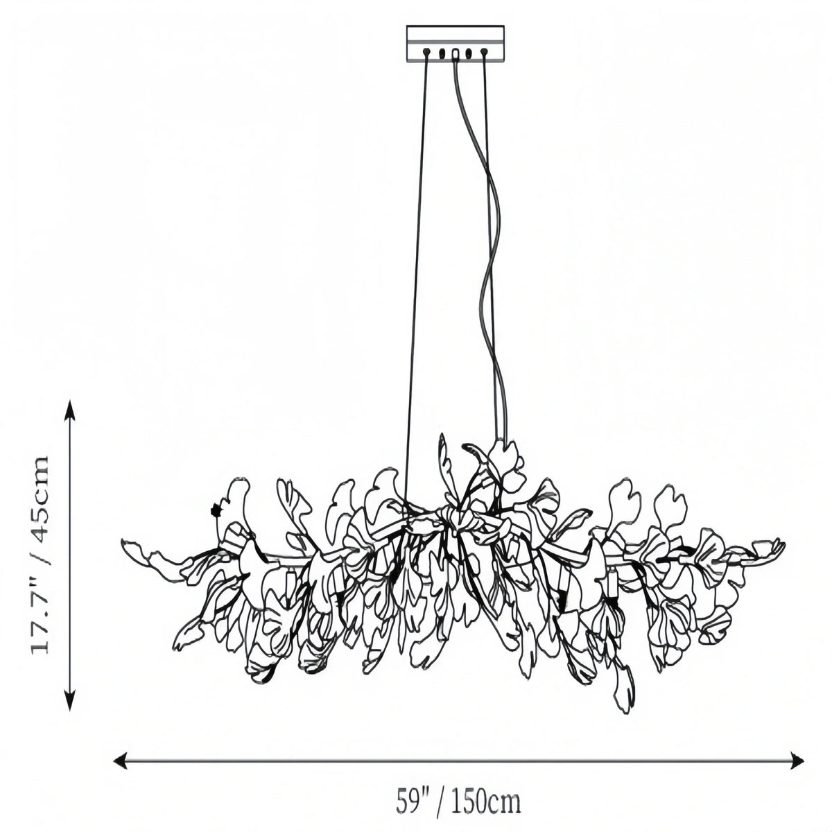 Ginkgo Luxury Linear Chandelier Style C - Zelno Lighting